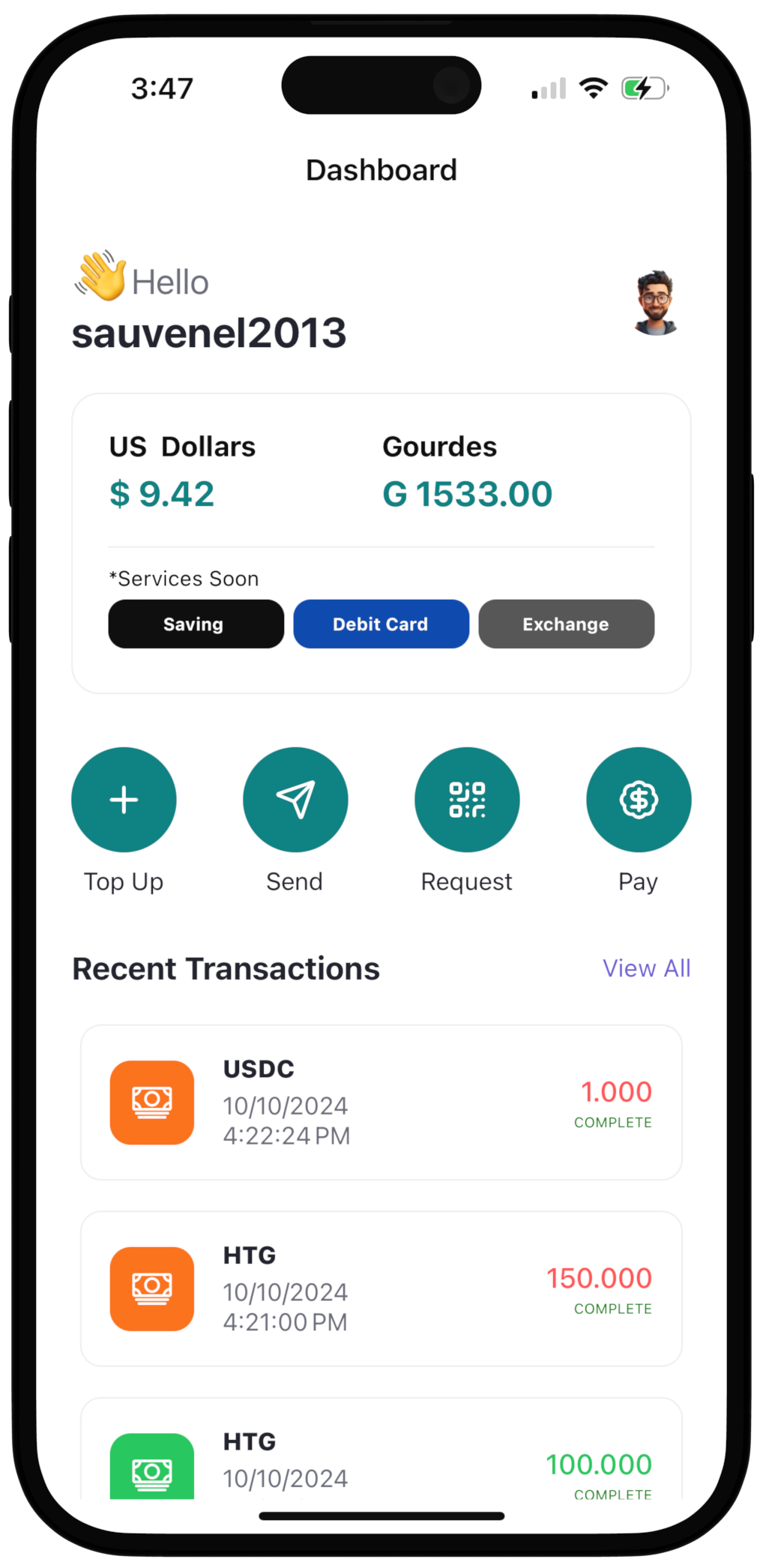 CoinUp App - Earn Screen